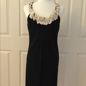 ECI Black Dress Rosette detail neck